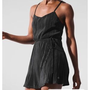 ALO Yoga Black Pleated dress